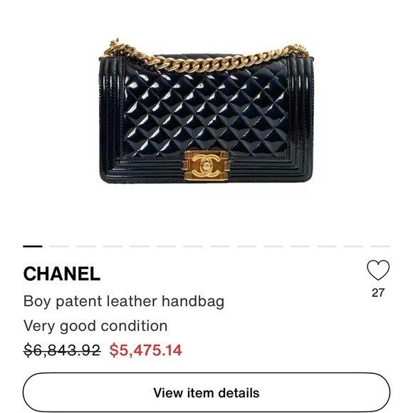 CHANEL Medium Boy Bag Patent Leather with Box - Picture 13 of 13